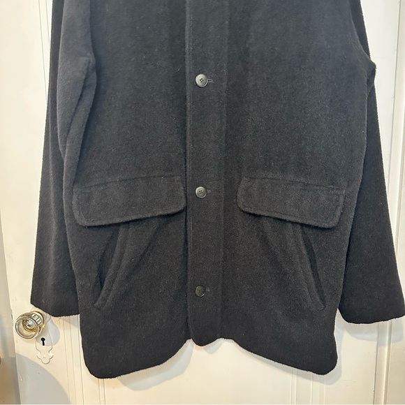 Tom James Alpaca and Wool Men's Classic Black Military Jacket large - Picture 3 of 11